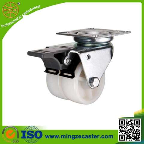 Double Nylon Wheel Furniture Casters