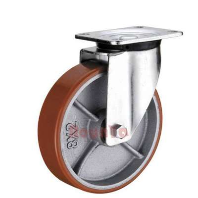 European type heavy load cast iron polyurethane swivel casters