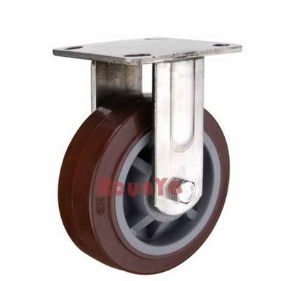 4inch to 8 inch stainless steel heavy duty polyurethane wheel caster - Rigid