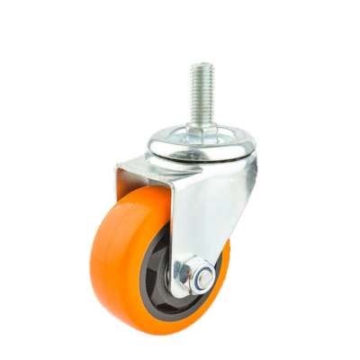 65mm light duty non marking pvc threaded stem M10x30 castors