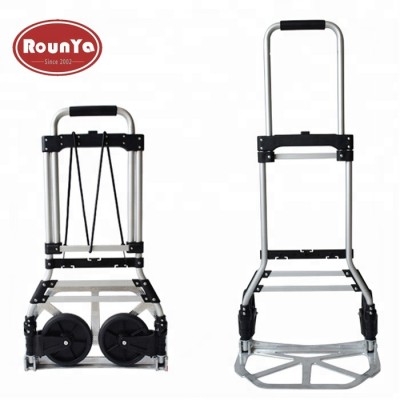 200 lbs aluminium cart folding dolly push truck hand collapsible trolley luggage with black bungee cord included