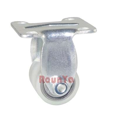 1.25" business machine casters fixed type with glass filled nylon caster wheel low profile casters